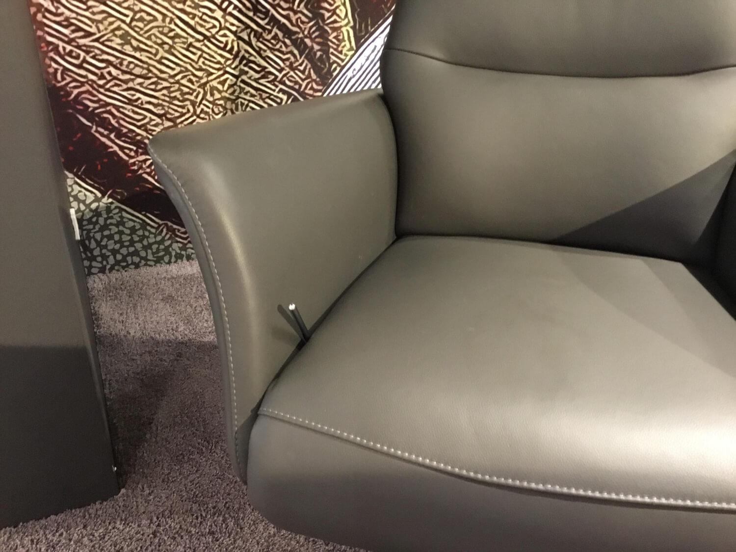 Global - Sessel Trona M Leder WM Anthrazit Drehgestell Metall - 2