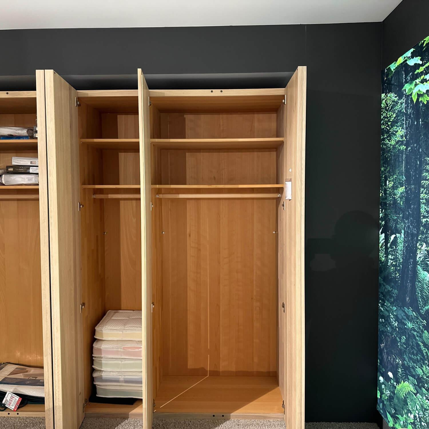 Team 7 - Drehtürenschrank Soft 10 Eiche Weißöl Linke Paartür Bronzeglas - 5