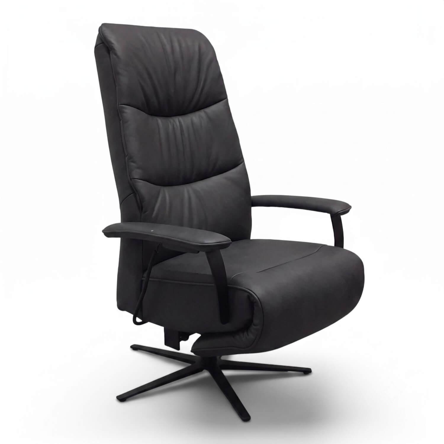 himolla - Sessel 7585 S Lounger L Leder 27 Eleganza Vektor Anthrazit Sternfuß Metall Anthrazit Mit Motorischer Verstellung - 5