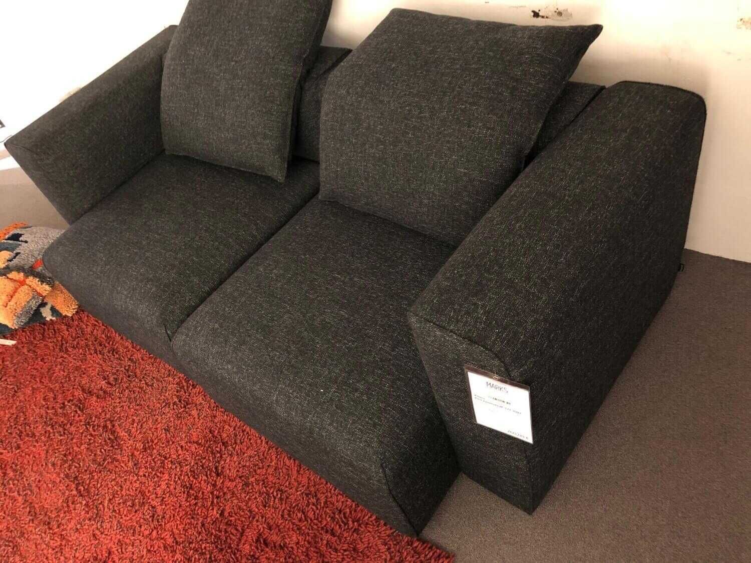 IP Design - Sofa Pure Elements Stoff Grau Zweisitzer mit 2 Kissen - 5