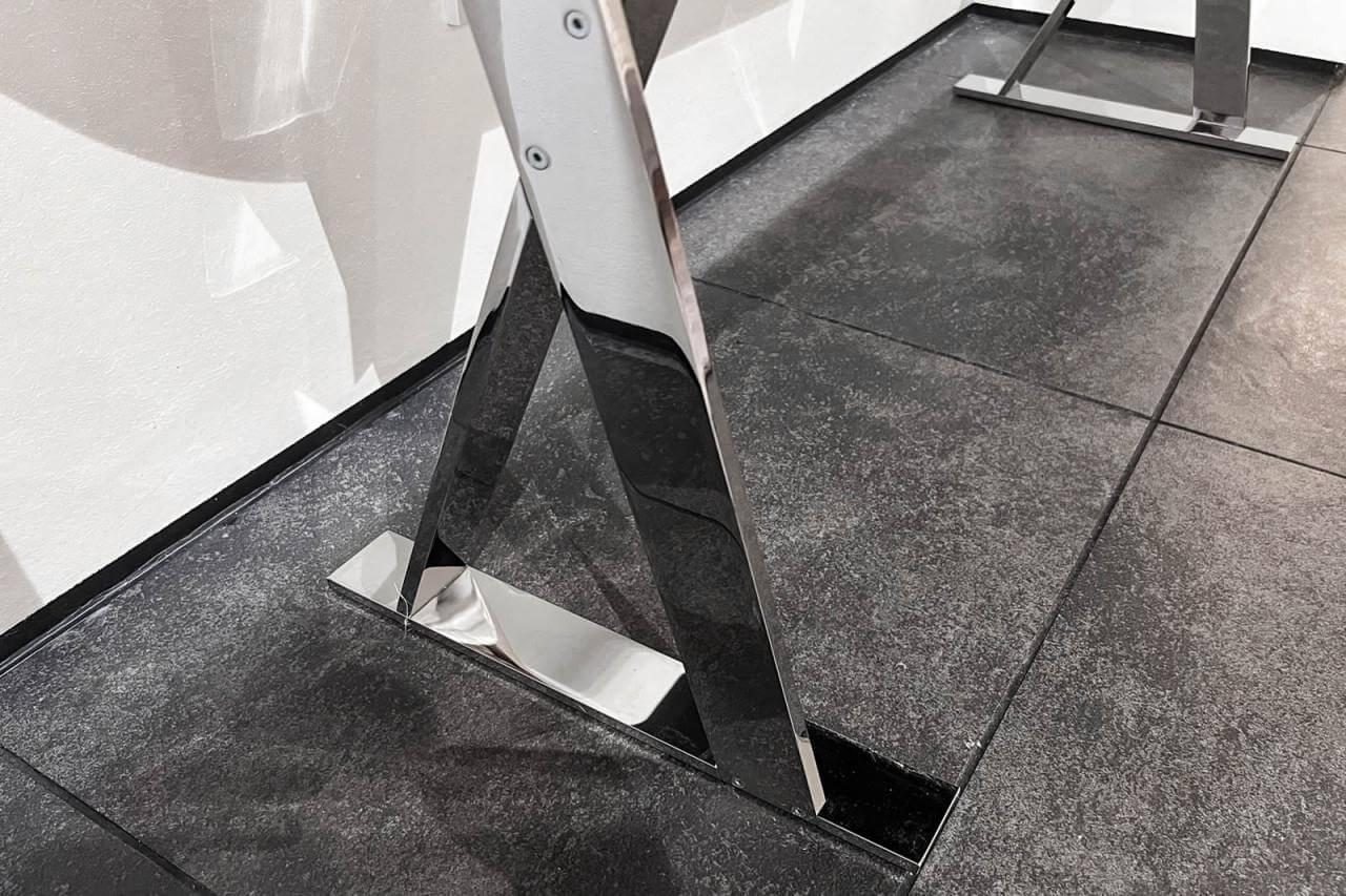 B&B Italia - Konsole Pathos Stahl Kaffee Schwarz Braun Glänzend Gestell Glänzend Verchromt - 5