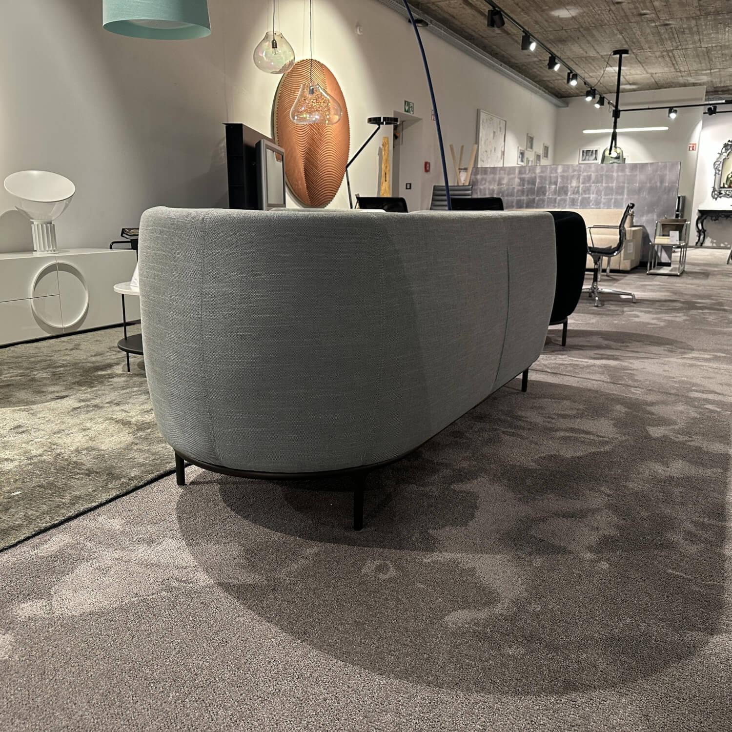 Wittmann - Sofa Vuelta 25640 Stoff F Tekla Platin Grau Füße Metall Bronze - 7