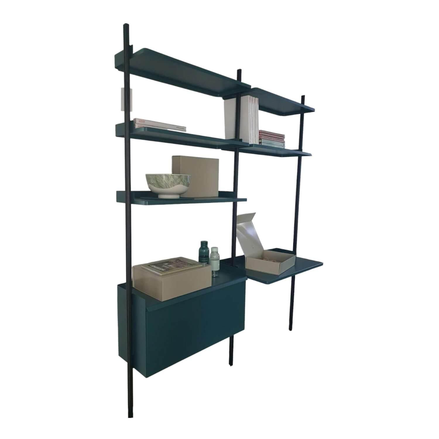 Hay - Regal Pier System 12 2 Columns Stahl Blue Blau Pulverbeschichtet - 1