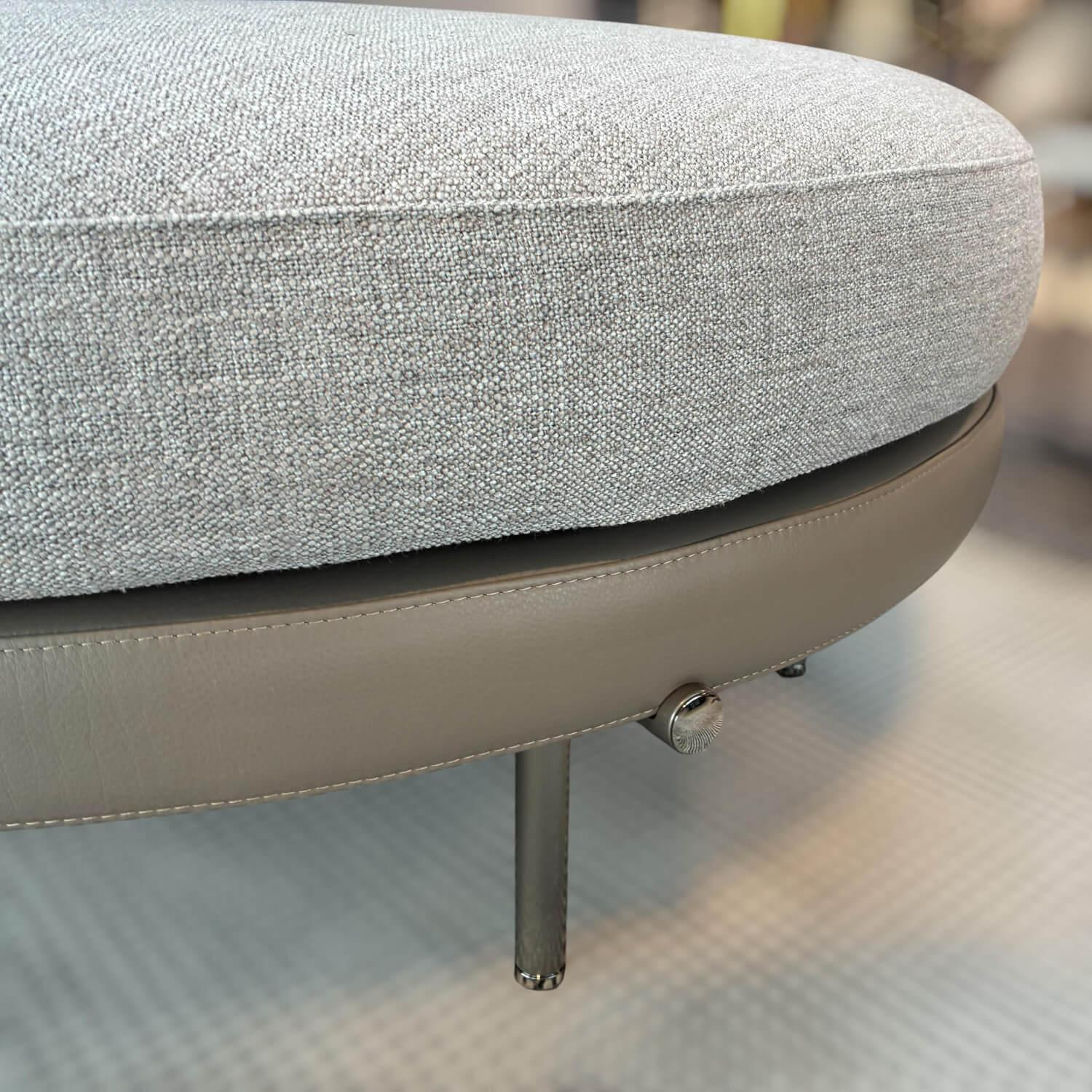 Minotti - Sofa Torii Low Schräges Sofa Stoff Dry Agento Braun-Grau Abgewinkelt Mit Ablage aus Marmor Stoff Braun-Grau Leder Grün-Braun - 8