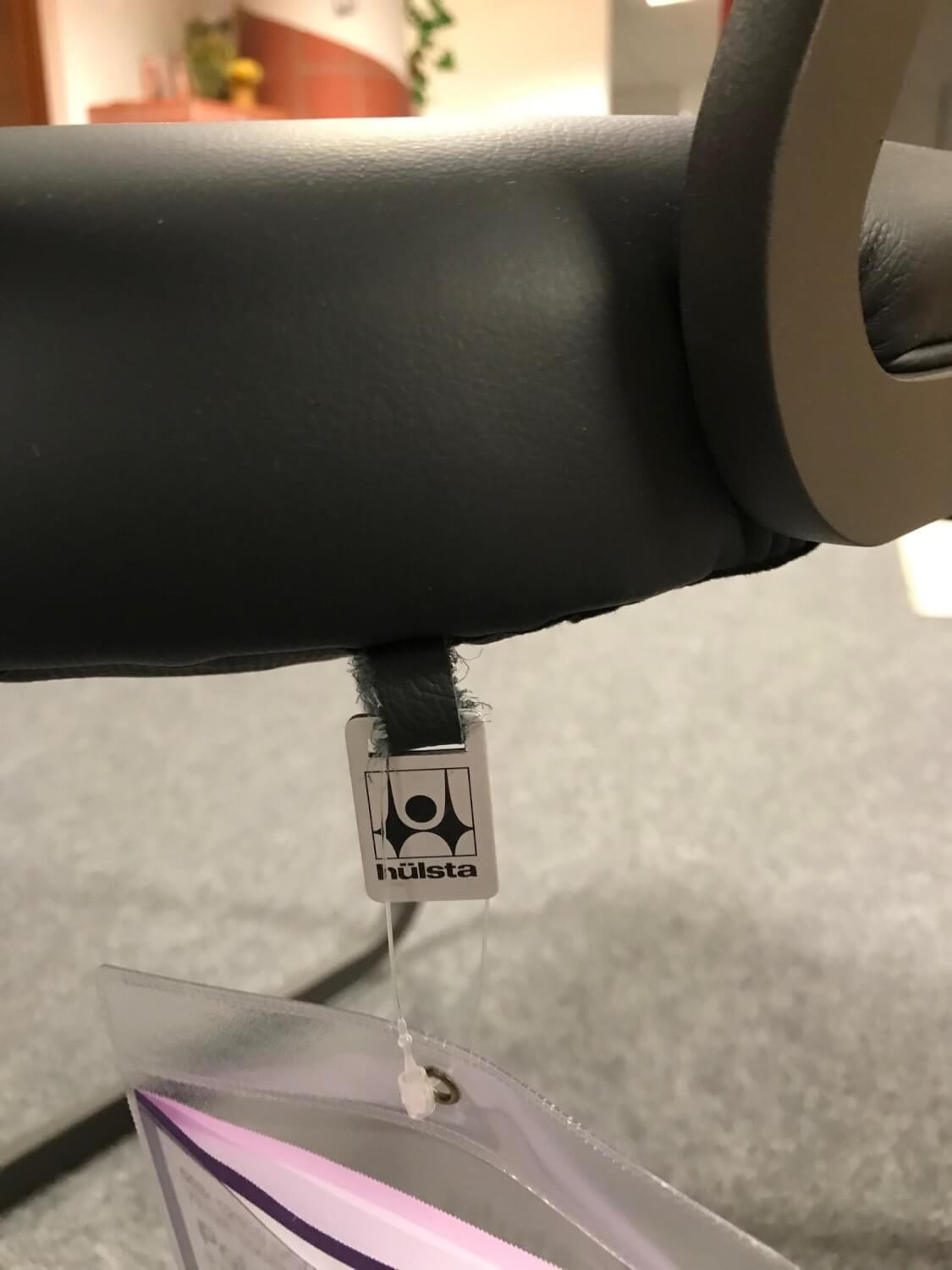 Hülsta - Freischwinger Modell S500-2 Bezug Leder 5105 Schwarz Gestell Pulverbeschichtet Anthrazit - 5