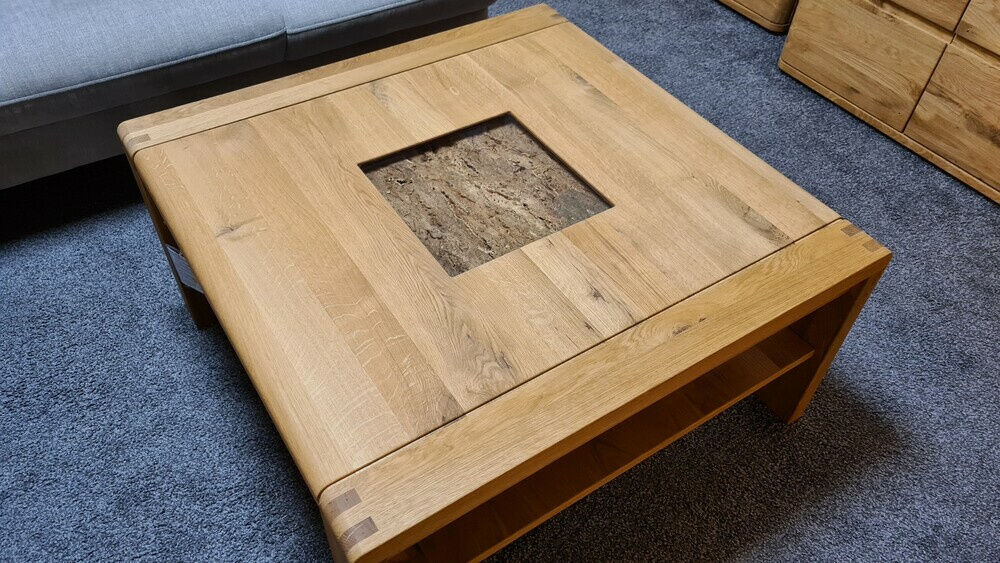 Natura - Couchtisch Carago Soft Wildeiche Massiv Naturbelassen Geölt - 2