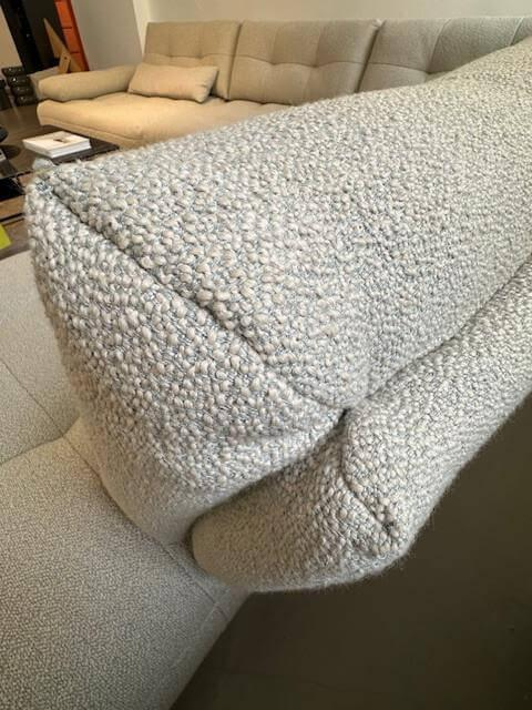 Contur - Ecksofa Comodo Stoff Crumble Silky 61 Beige Metallfuß Anthrazit Pulverbeschichtet Inklusive Kissen - 4