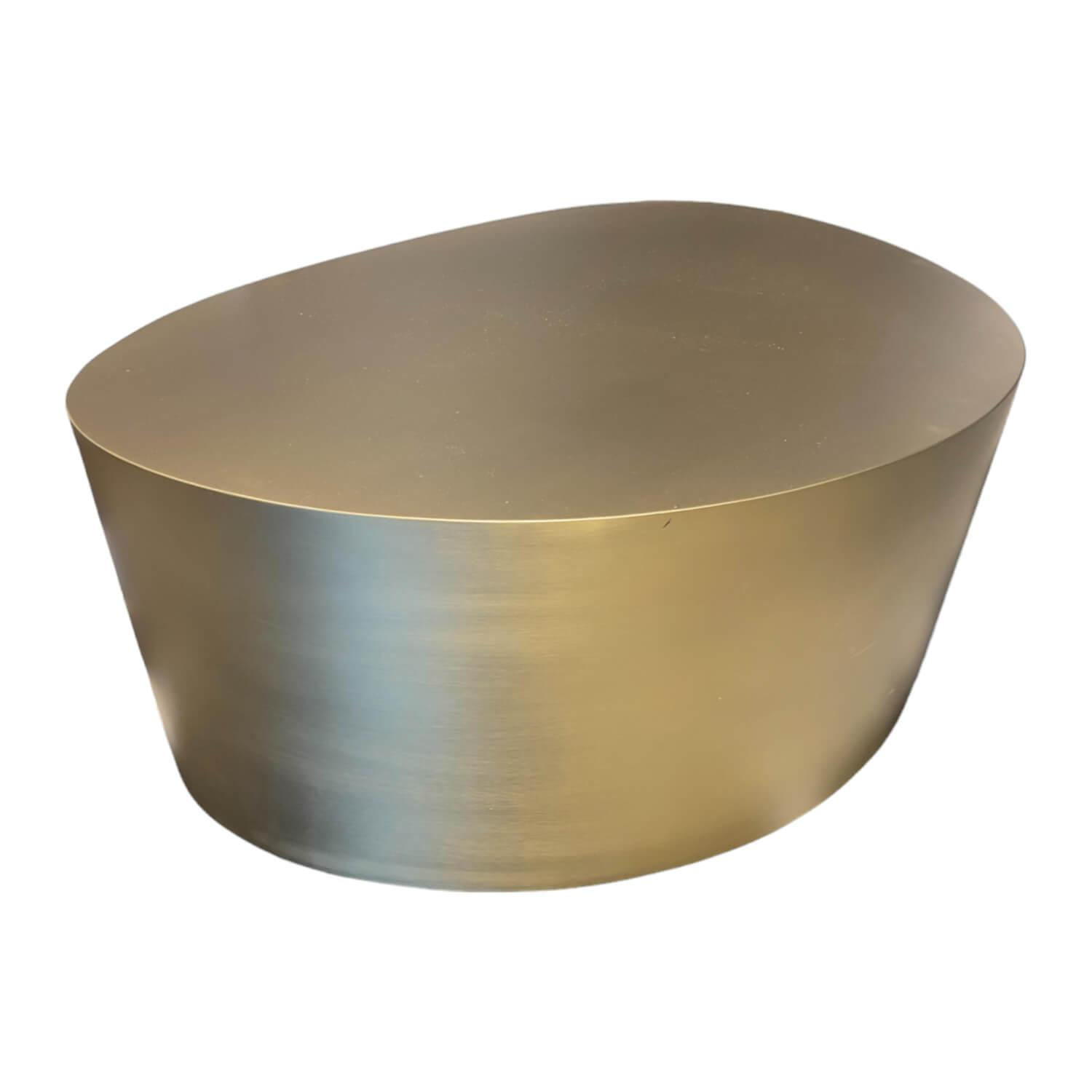 Christine Kröncke - Couchtisch Midas Messing Braun-Gold-Bronze Nummer 21 Sockel Poliert - 1