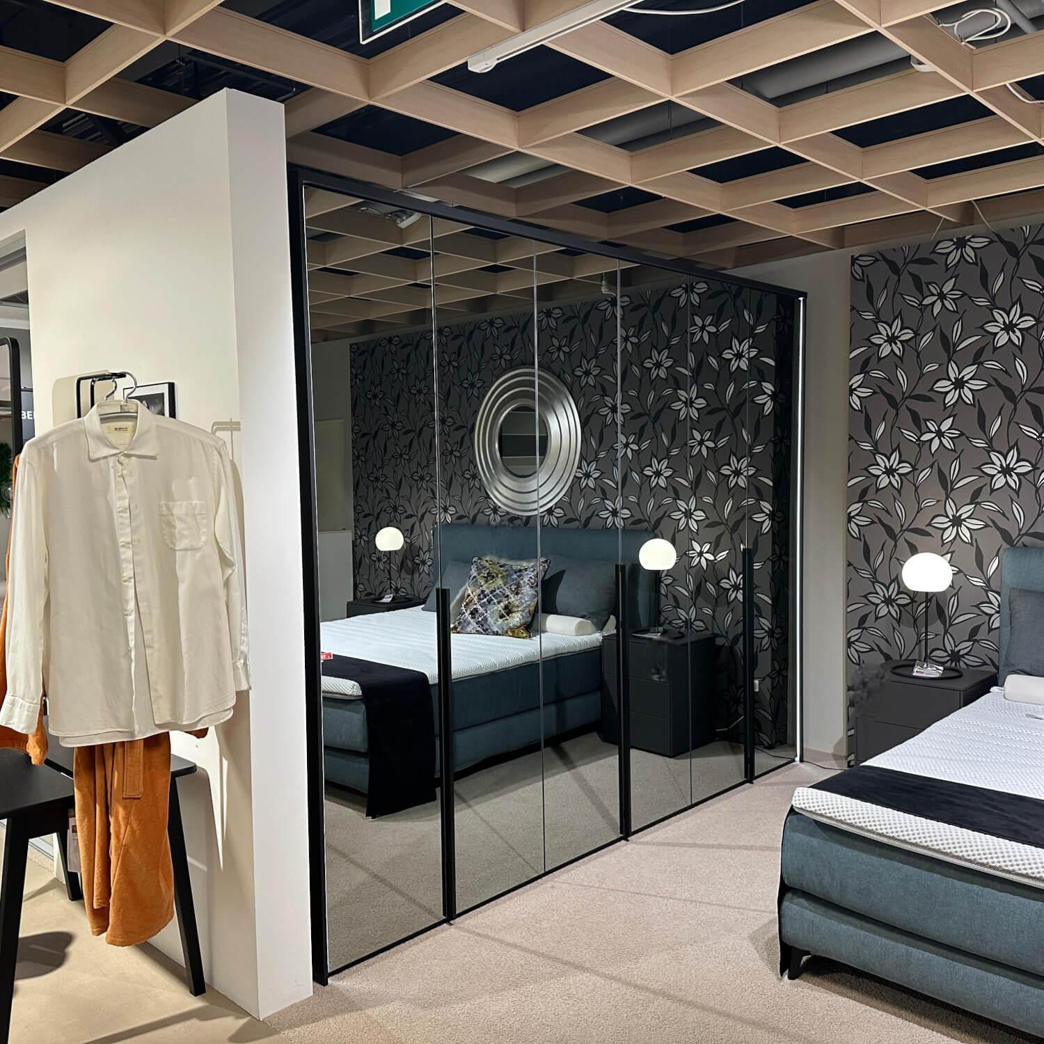 Nolte - Einbaukleiderschrank Concept Me 100 Korpus L1 Basalt Grau Front G57 Grauspiegel - 2