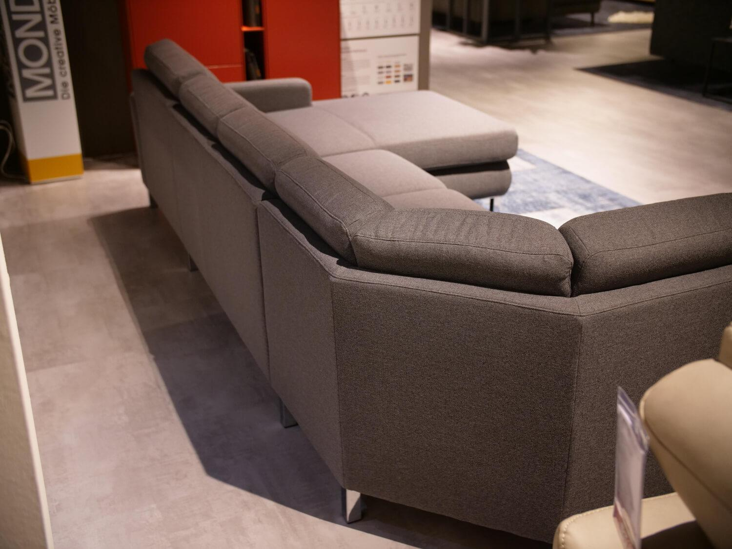 Musterring - Wohnlandschaft MR 365 Bezug Stoff Orlando Dark Grey Grau Metallfuß Chrom Beschichtet - 5