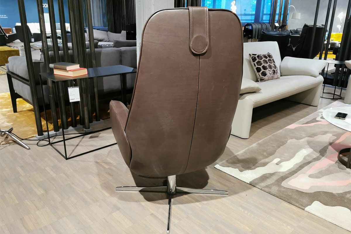 Jori - Relaxsessel Cosy Ghost Mono-Move Medi Leder Lotila Cappuccino Braun Gestell Chrom - 3