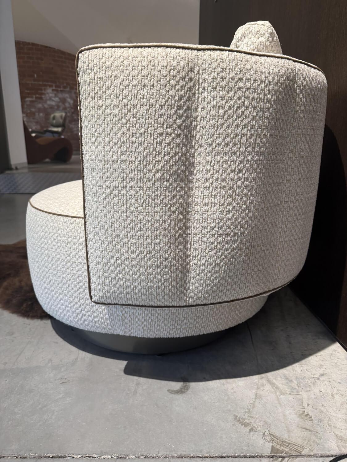 Minotti - Sessel Torii Bold Drehbar Stoff Timothy Bianco Weiß (2 vorhanden) - 6