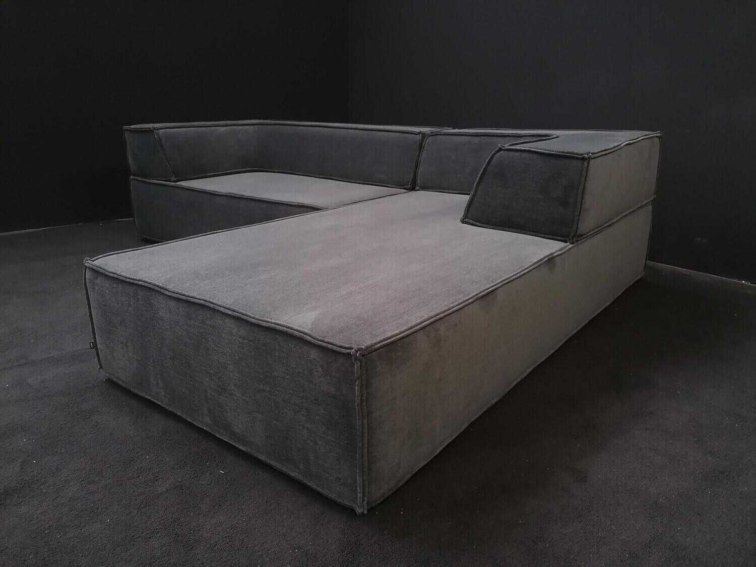 COR - Sofa Trio Vorzugskombination Stoff 80 Dunkelgrau 250x200 - 3