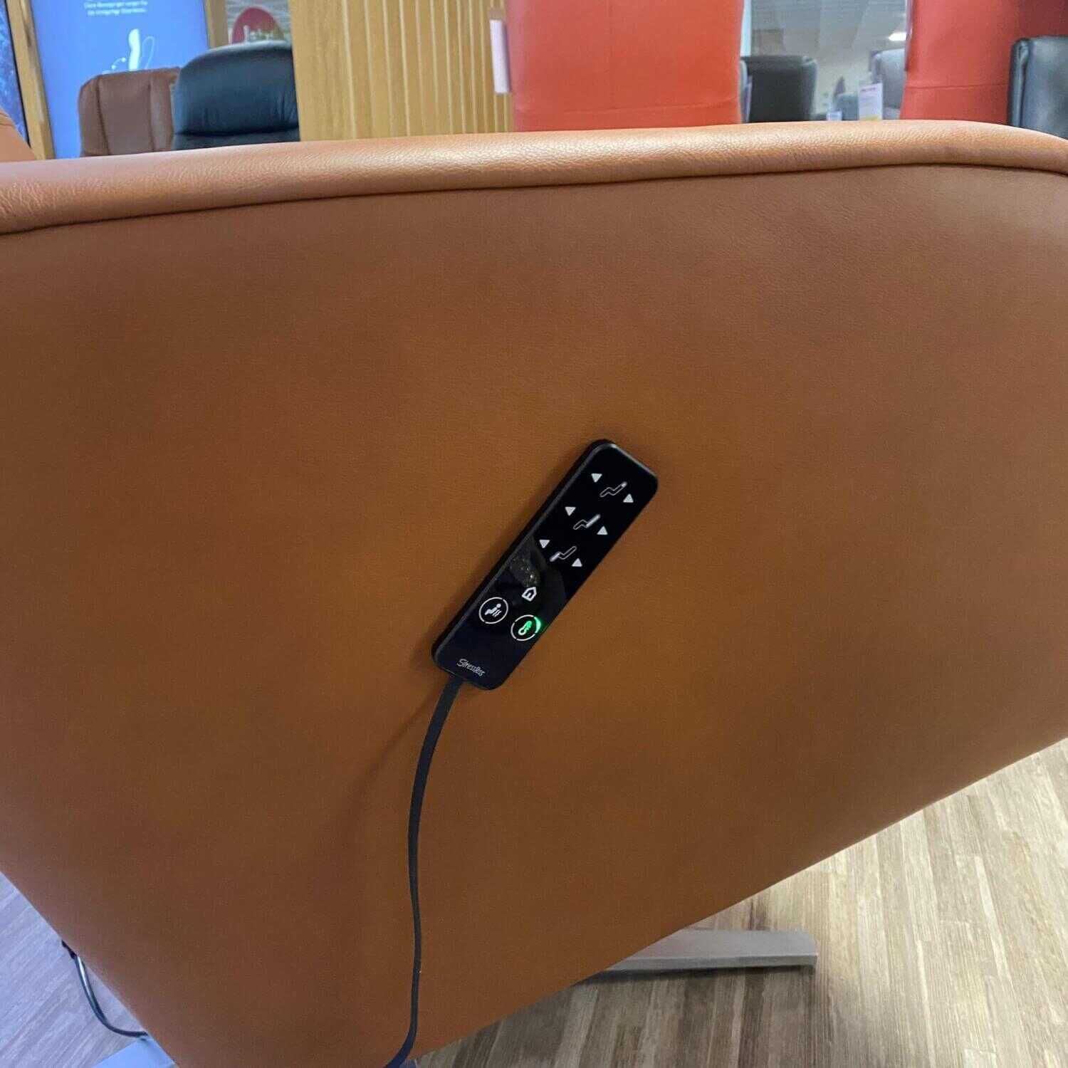 Stressless - Relaxsessel Scott Sirius Leder Paloma New Cognac Fuß Sternfuß Chrom mit Heizung und Massage - 8