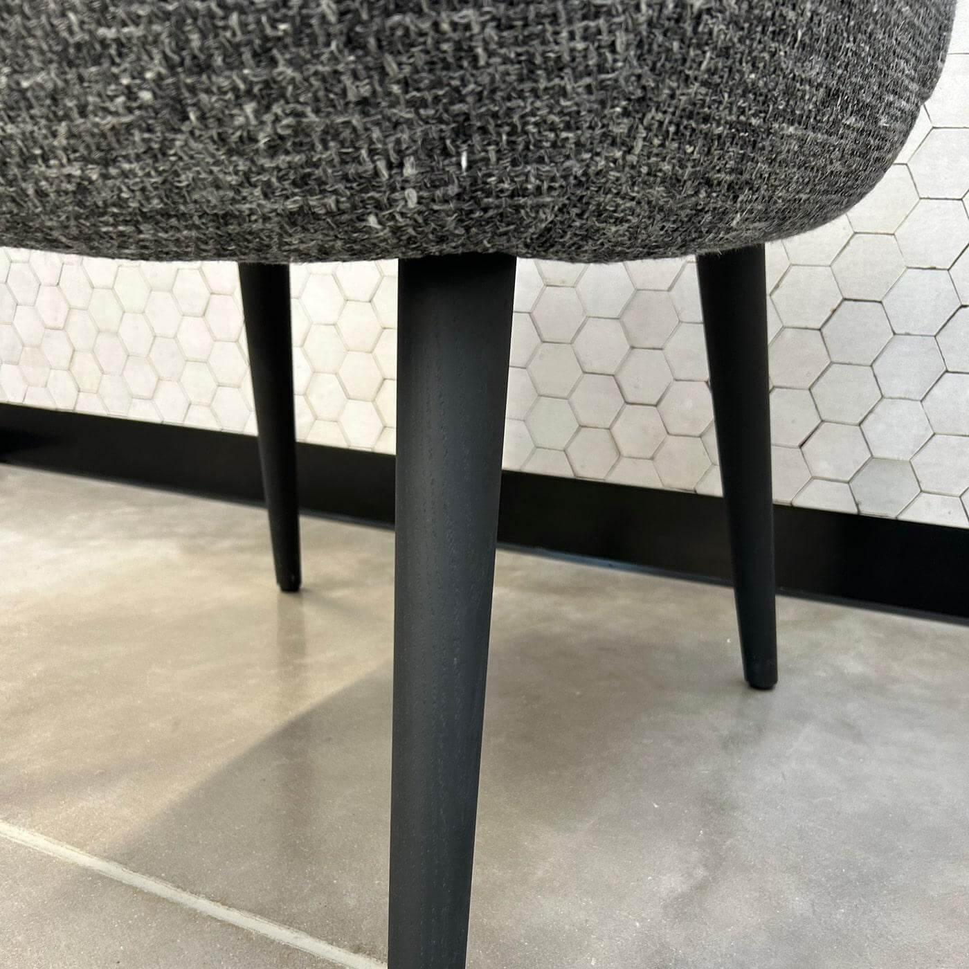 Walter Knoll - Stuhl 1375 Stoff Weave 7758 Chess Grau Weiß Gestell Eiche Schwarz Geflammt - 3
