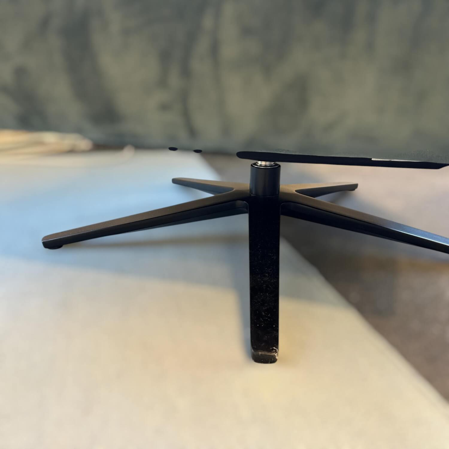 IP Design - Hochlehnsessel Flow Stoff City Velvet CA7832/137 Grau Blau Mit Sternfuß Schwarz Matt - 8