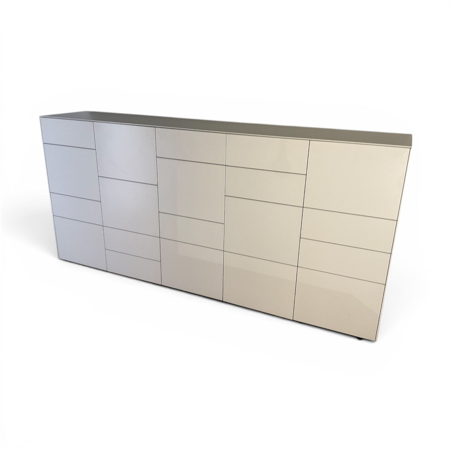 Kettnaker - Sideboard Soma Lack Weiß Innen Graphit Anthrazit Sockel Graphit Anthrazit - 1