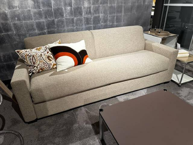Ventura - Schlafsofa Bros Stoff 8502 A7 Grau Beige Füße Schwarz - 3