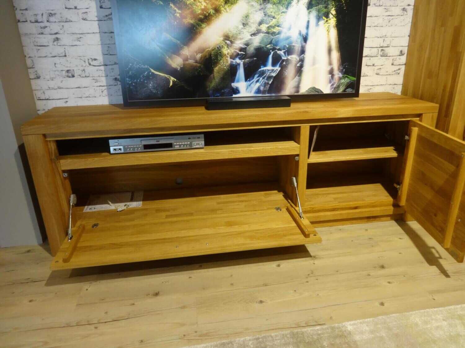 Natura - Wohnwand Farmingdale Eiche Massiv Natur Geölt - 4