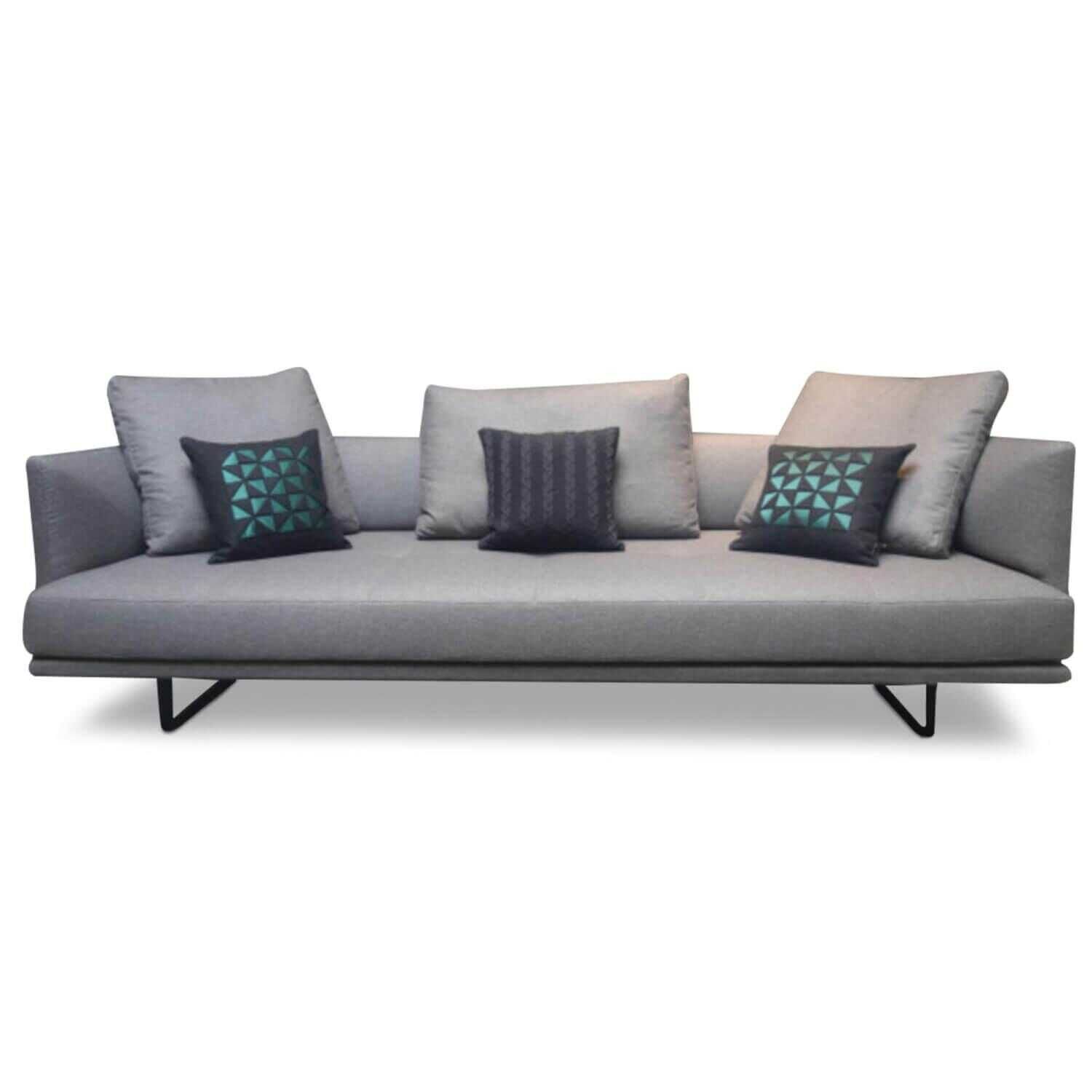 Sofa Prime Time 490-25 Stoff Grau 2,5-Sitzer