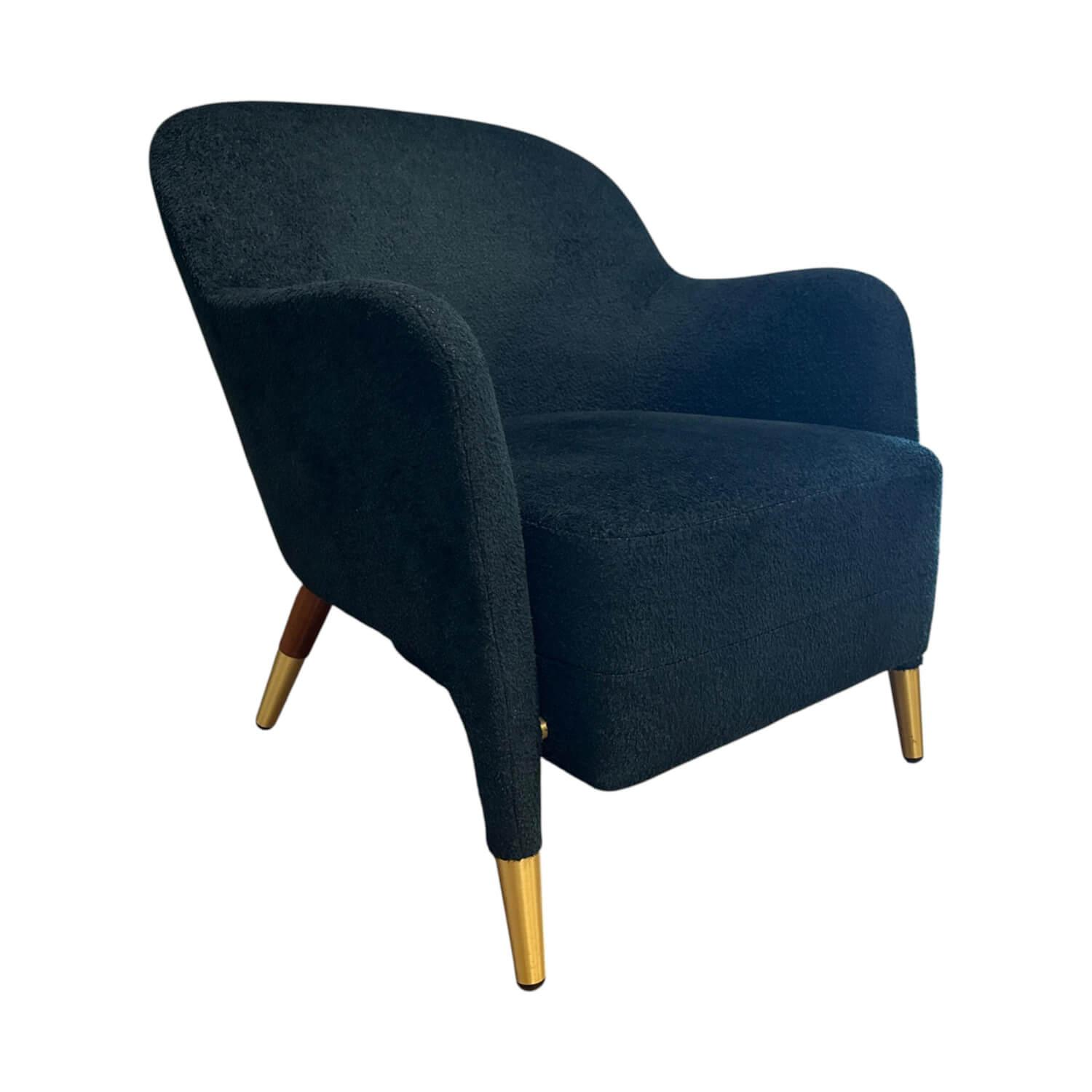 Molteni & C - Sessel Gio Ponti D 151 4 Bezug Stoff Wonder WG488 Blue Petrol Blau Korpus Amerikanisch Nussbaum - 1