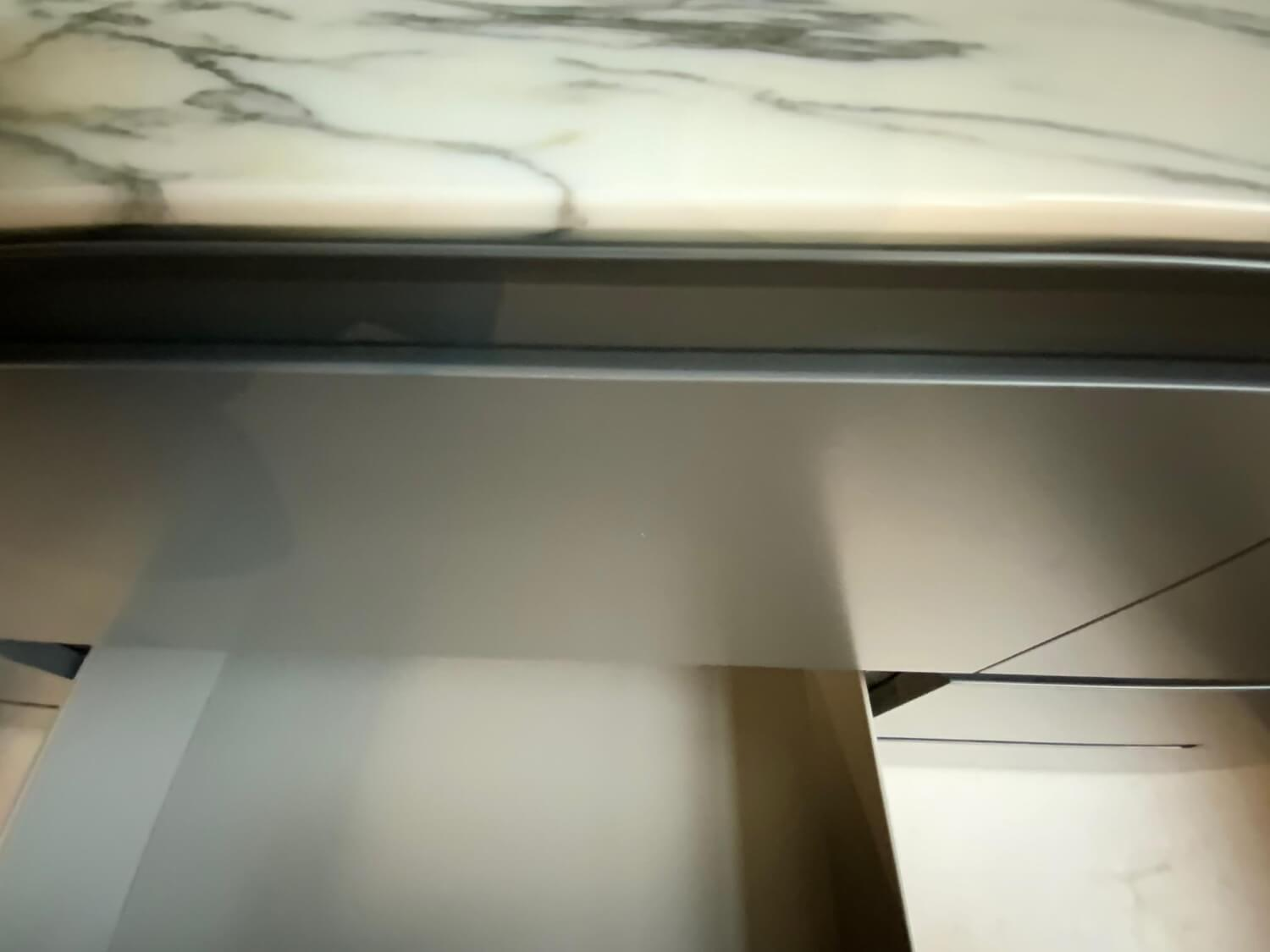 Interlübke - Sideboard Mell Mattlack M21 Anthrazit Abdeckplatte Marmor Arabescato Corchia Weiß Glänzend Mit Schubkästen - 6