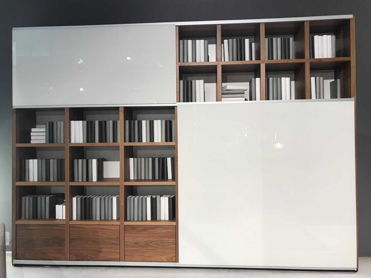 h-C3-BClsta-wohnwand-mega-design-glas-lackiert-wei-C3-9F-nussbaum-mit-tv-halterung-f2f07ece6fd1CpsqhxEOp52hX Hülsta - Wohnwand Mega Design Glas Lackiert Weiß Nussbaum mit TV-Halterung - 2