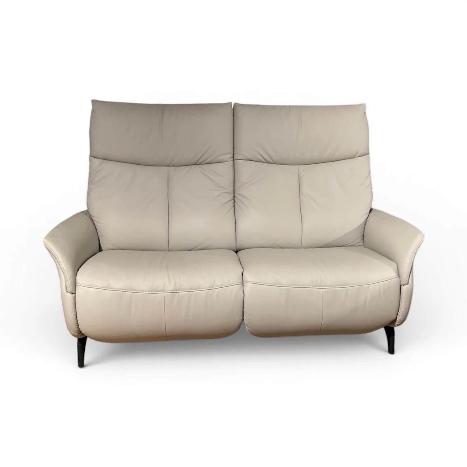 himolla - Sofa 4061 Cumuly Comfort Leder Longlife Soft Delfin Hellgrau Füße Metall Anthrazit Inkl. Wall-Free-Funktion, Kopfteilverstellung Und Herz-Waage-Position - 1