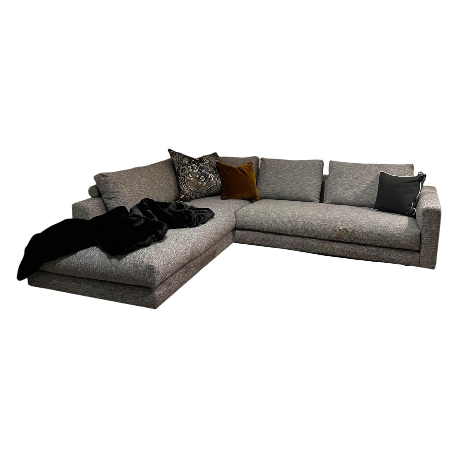 Violetta - Ecksofa Vesna Stoff Vivid 08 Grau Von DePloeg Inklusive Kissen - 1