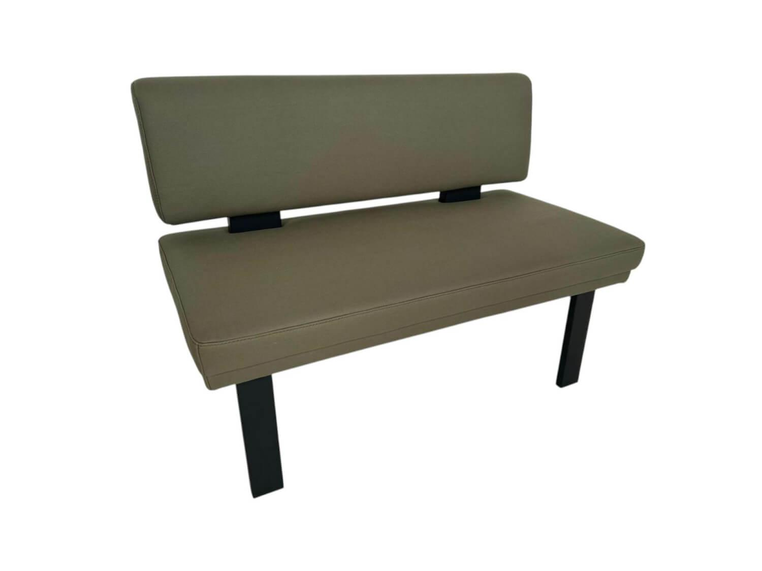 K+W - Solobank 4191 Game  Lederoptik Armygreen Grün Grau Gestell Metallkufen Robust Schwarz - 2