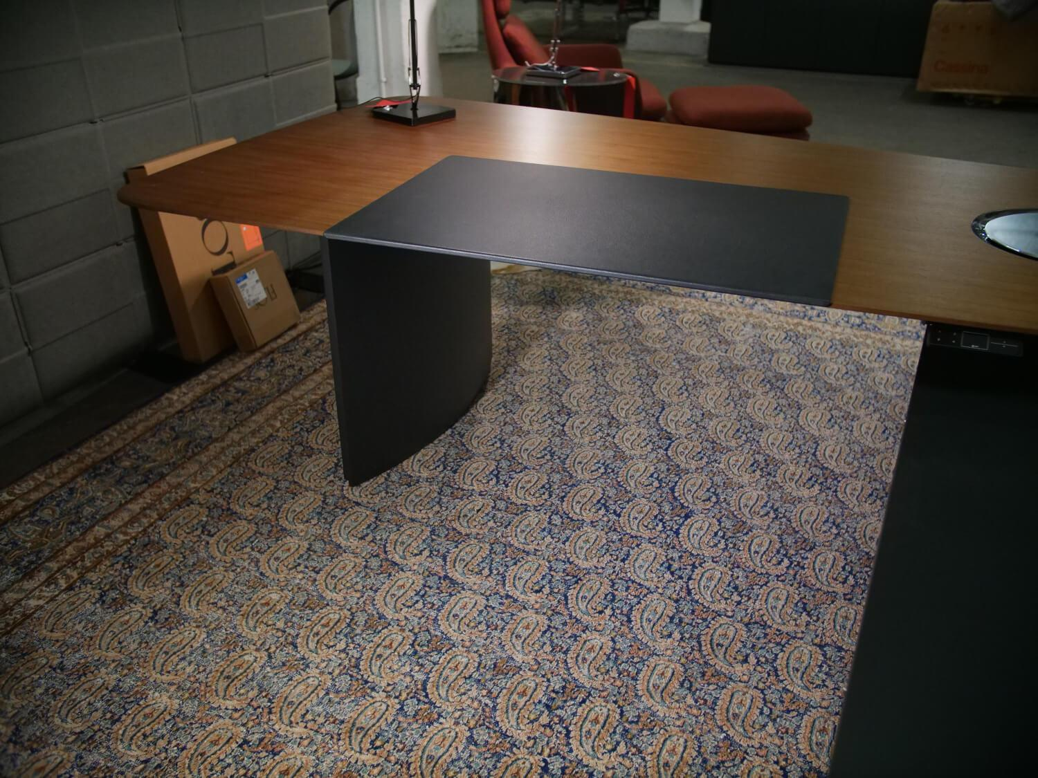 Walter Knoll - Keypiece Communication Desk Nussbaum Höhenverstellbar Mit Leder Ein- Und Auflagen - 9
