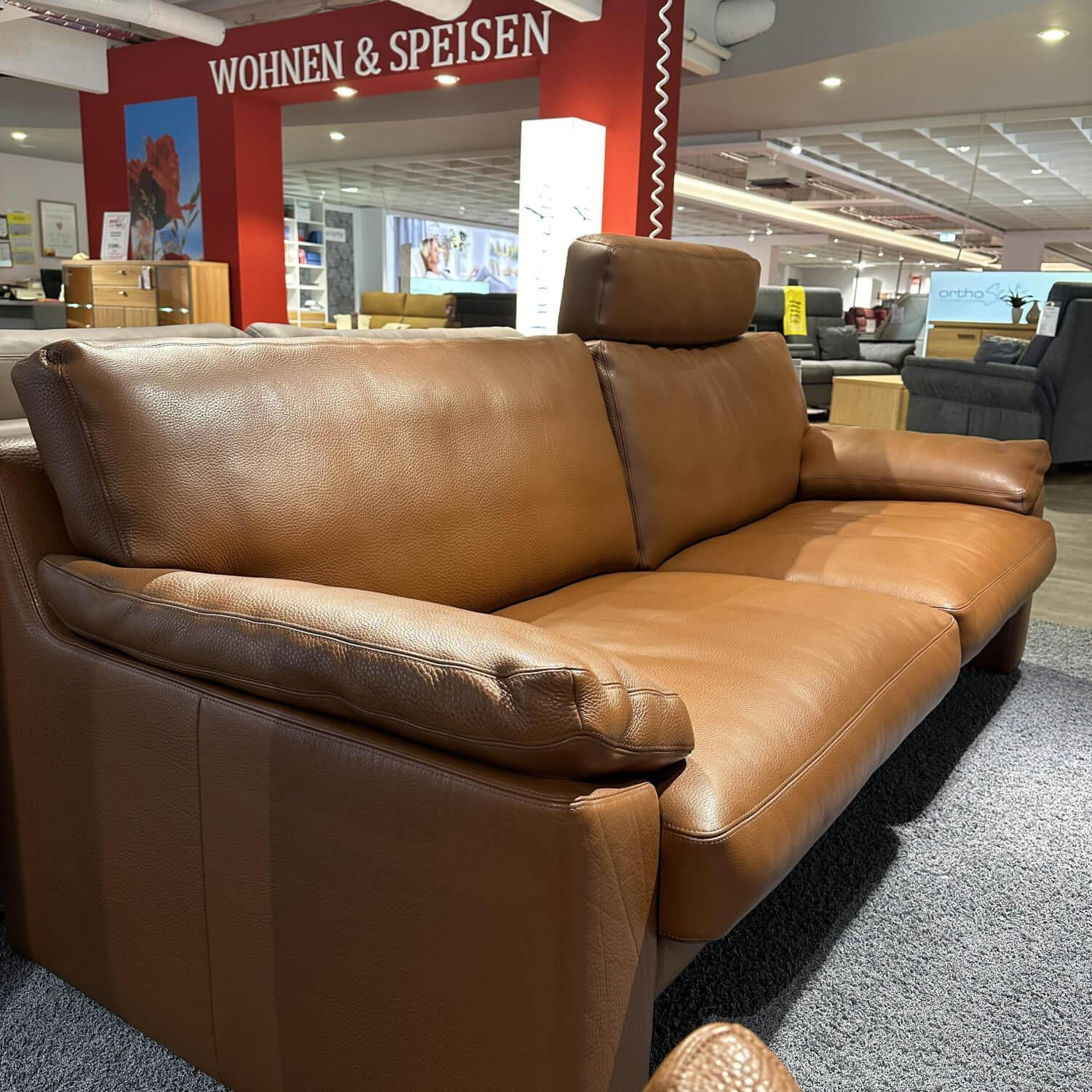 Erpo - 2er-Set Sofa 05550004 XC Leder N Tabac Nature 850 Braun Mit Einer Kopfstütze - 3