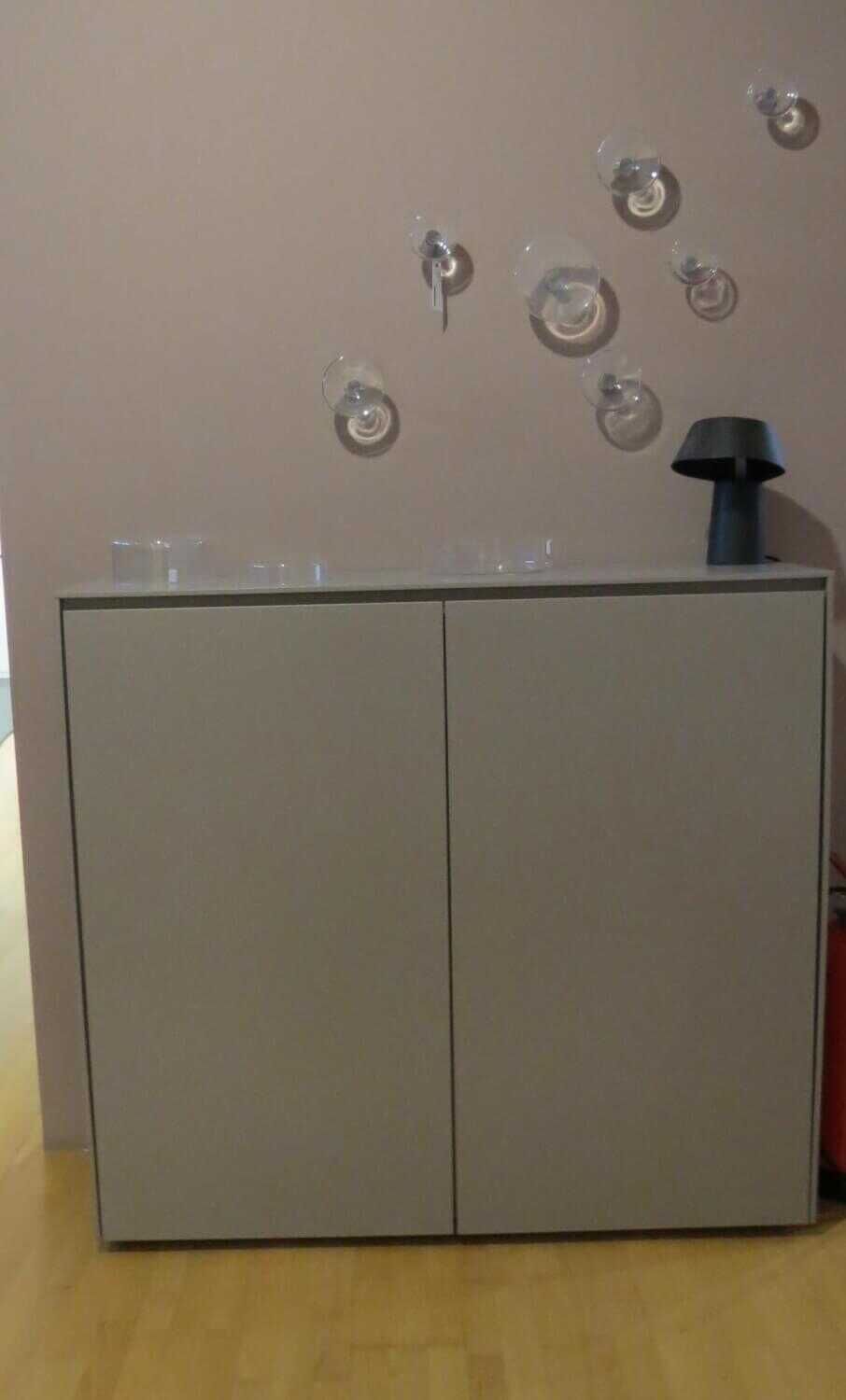 Schönbuch - Highboard Plain Lack Kieselstein 59 mit 2 Schiebetüren - 4