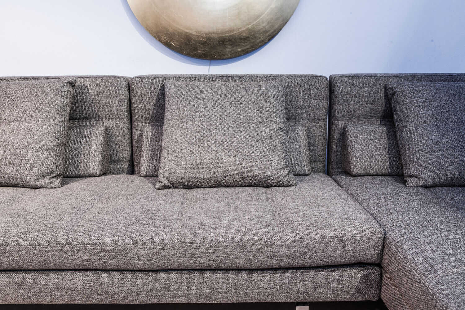 Brühl - Ecksofa Amber in Stoff grau mit verstellbaren Armlehnen - 10