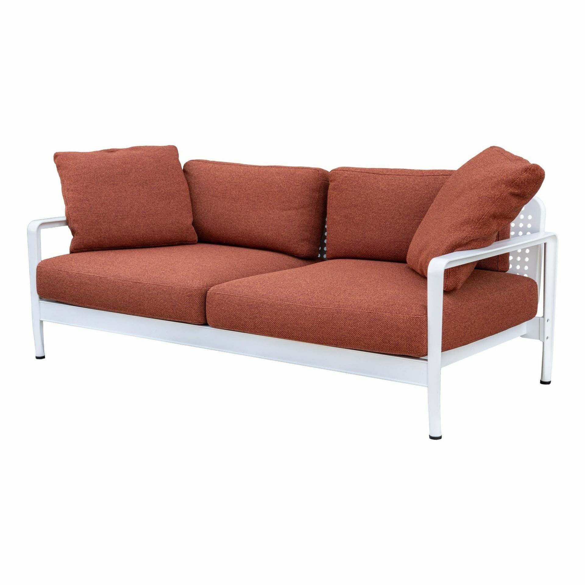 Knoll International - Sofa Lissoni Outdoor Stoff Oasys Rust Orang Rot Gestell Aluminium Epoxid Pulverbeschichtet Weiss - 6