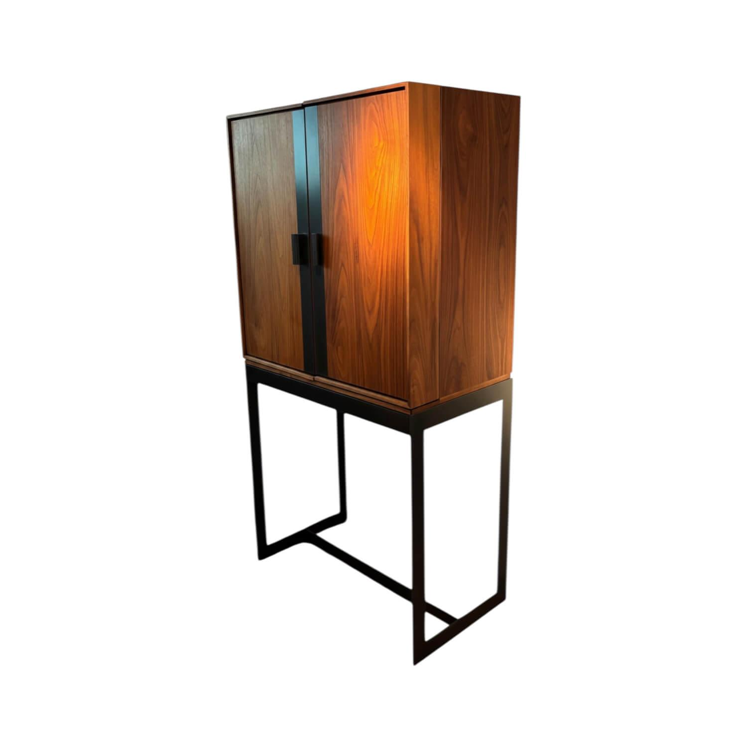 Riva1920 - Schrank Cambusa Fly Reserve Nussbaum Gestell Eisen Lackiert - 1