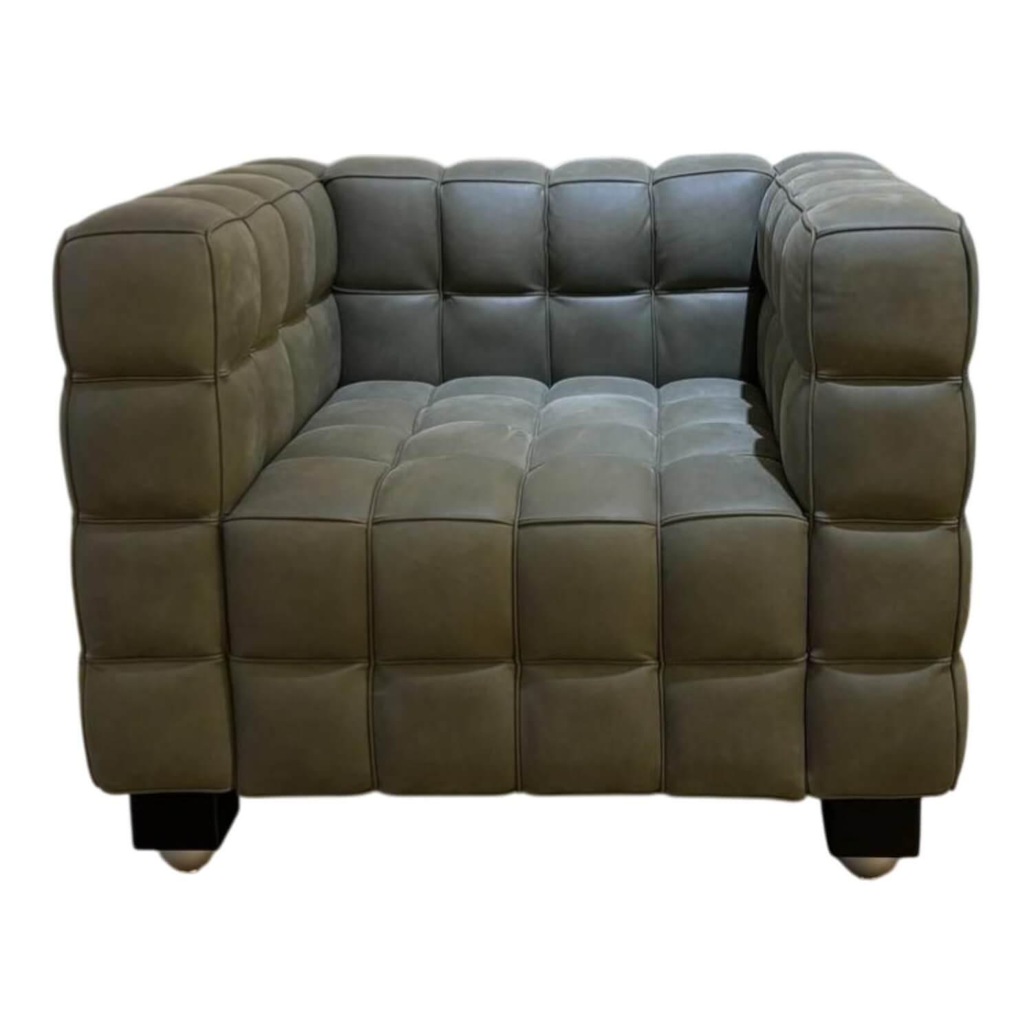 Wittmann - Kubus Sessel Limited Edition 28/115 Leder L3 Jade Grün - 1