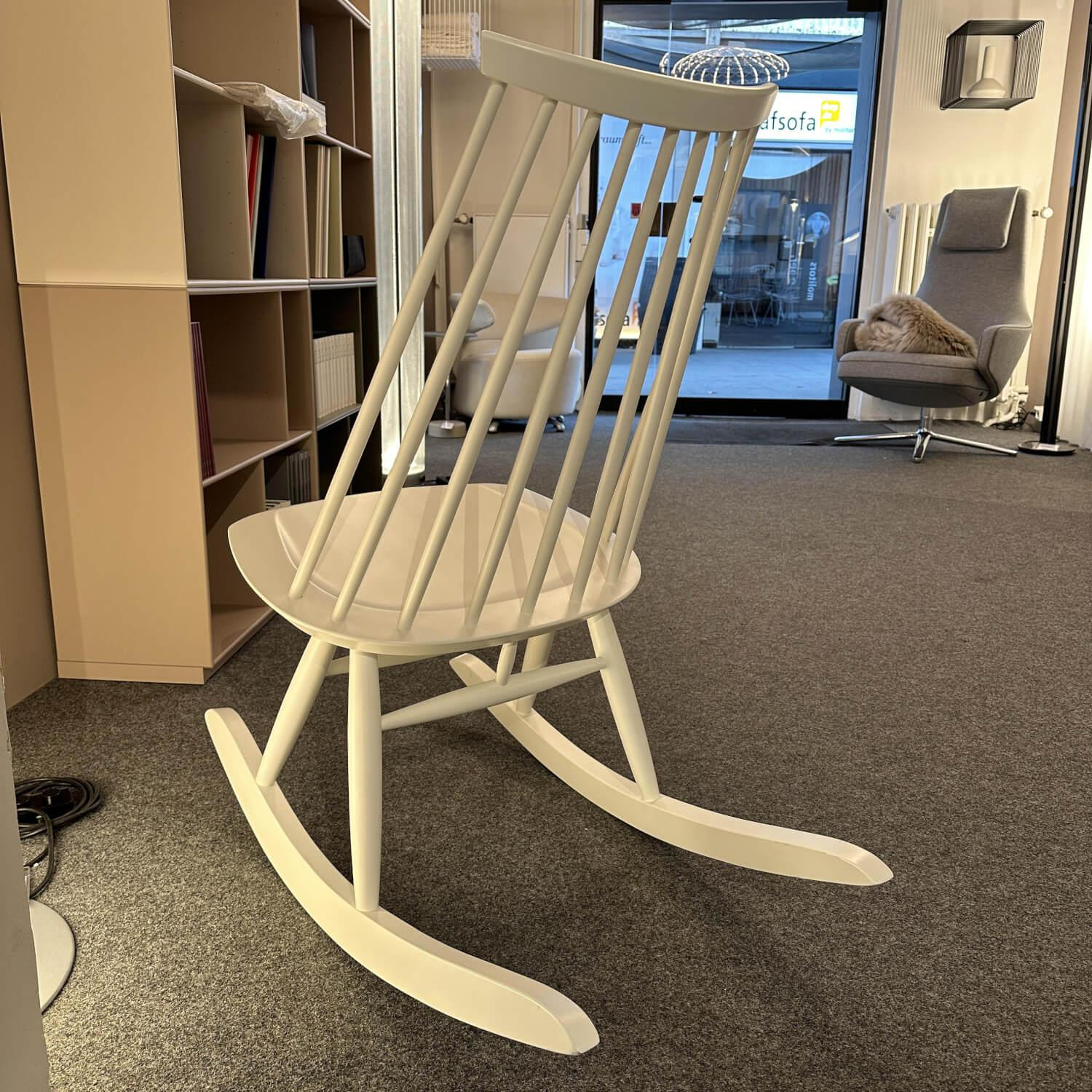 Schaukelstuhl Mademoiselle Rocking Chair Birke Massiv Lack Weiß