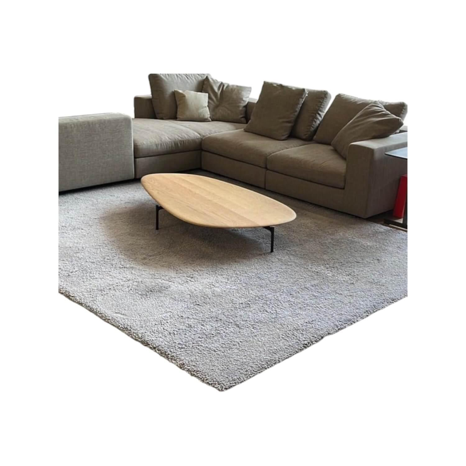 Longbarn - Teppich Basalt Low Schurwolle 054 Hellgrau Grau 240x370 - 1