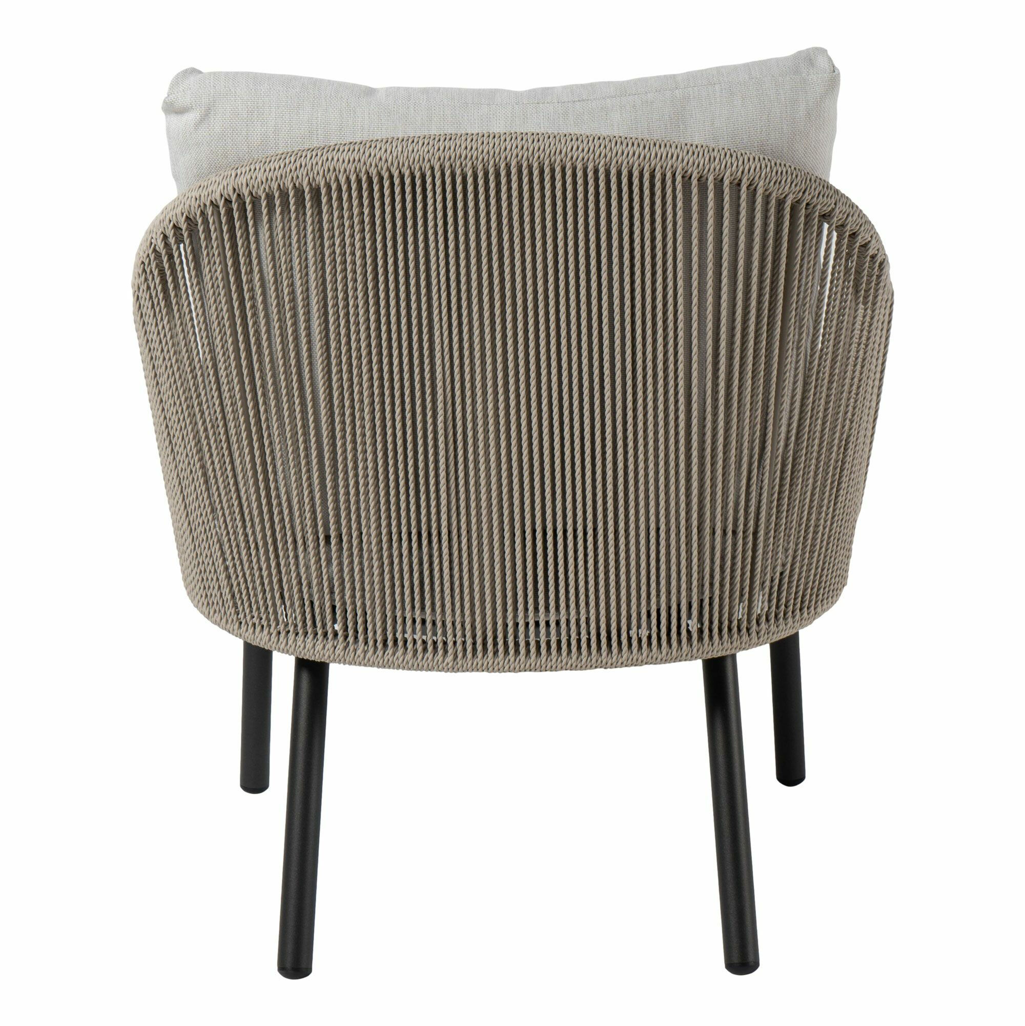 Tribù - Sessel Senja Geflecht Canax Linen 10 Gestell Aluminium Wengefarben 89 Pulverbeschichtet - 4