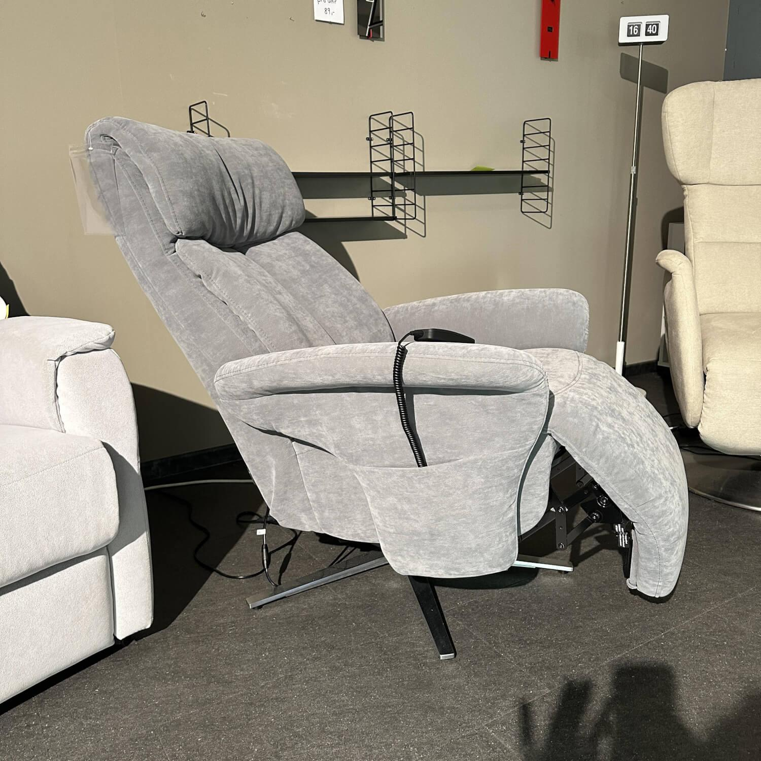 himolla - Sessel Easy Swing M Stoff 18 Nuvano Navy Grau 2-Motorisch Mit Aufstehhilfe - 6