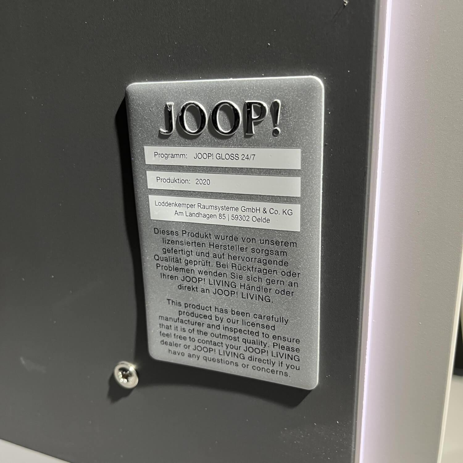 JOOP! - Wohnwand Gloss 24/7 Lack Kristallgrau Hochglanz Mit Beleuchtung - 6