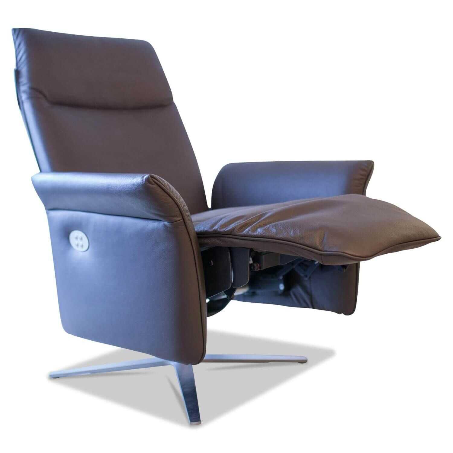 Musterring - Sessel MR 6071 Leder 1 Bronco 78 Braun mit elektrischer Verstellbarkeit - 1