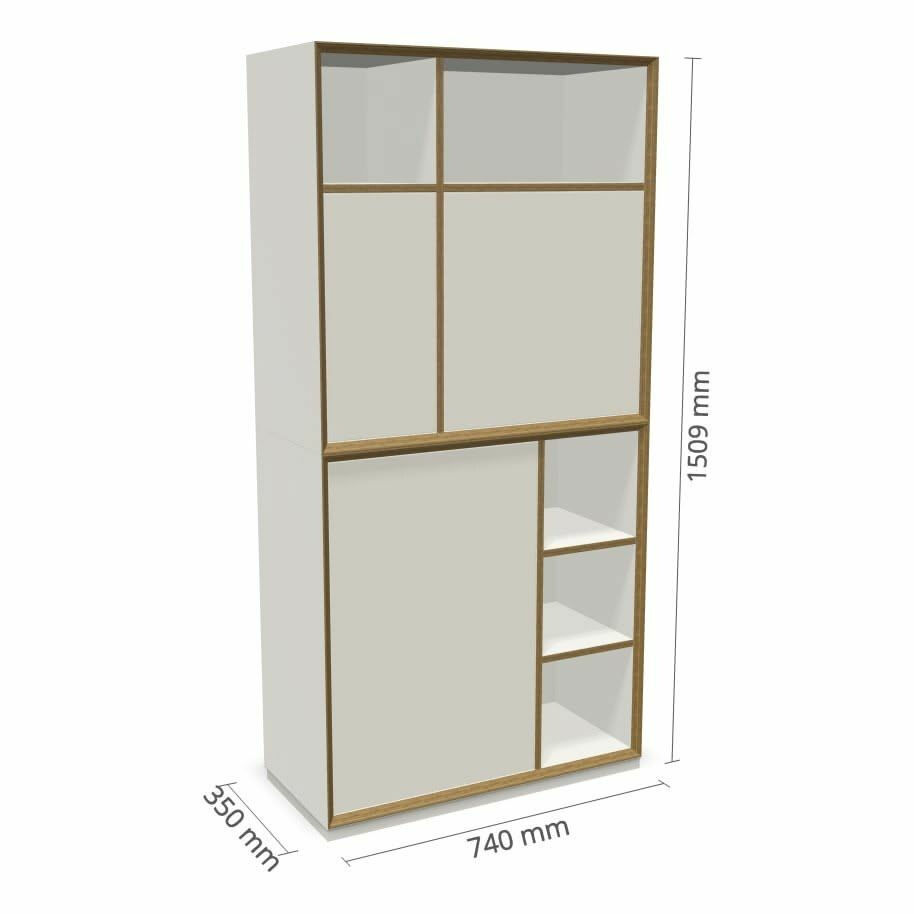 Müller Möbelwerkstätten - Regal Vertiko MDF Weiß Matt Lackiert Kante Multiplex - 3