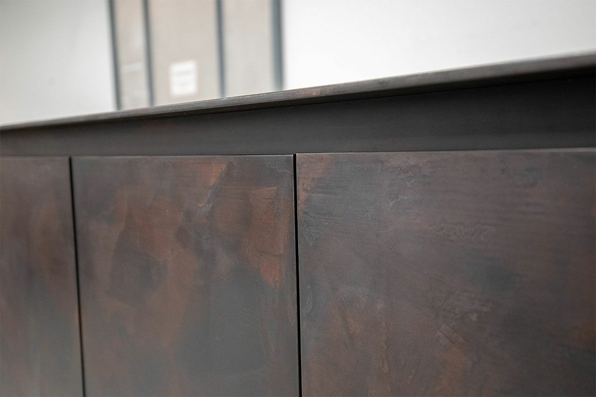 Capo D'Opera - Sideboard Privacy Toccaferro Hippie Anthrazit-Braun Innen Grün-Gelb - 7