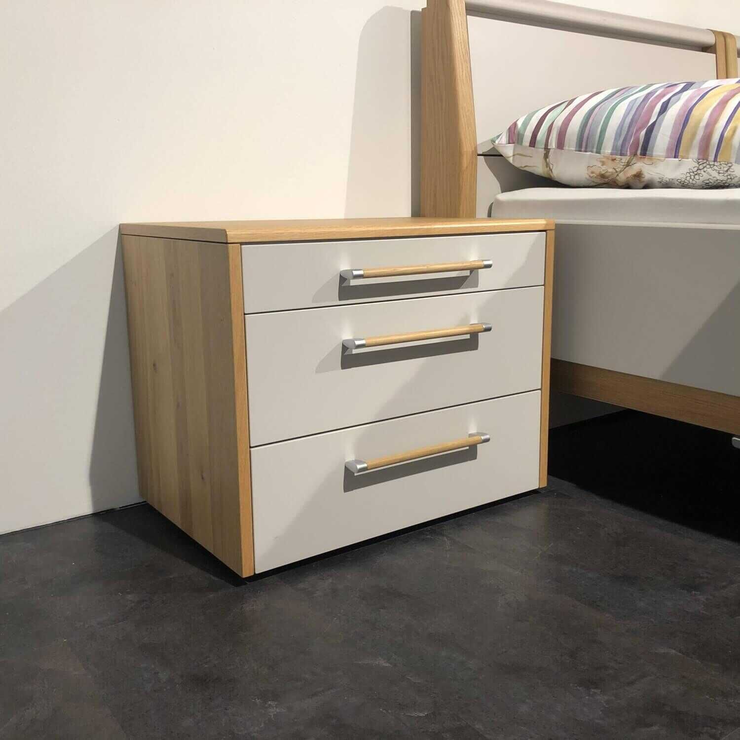 Loddenkemper - Komfort-Schlafzimmer Multi Comfort mit Duo-Bettanlage Struktur-Eiche Furnier Lack Kristallgrau - 3
