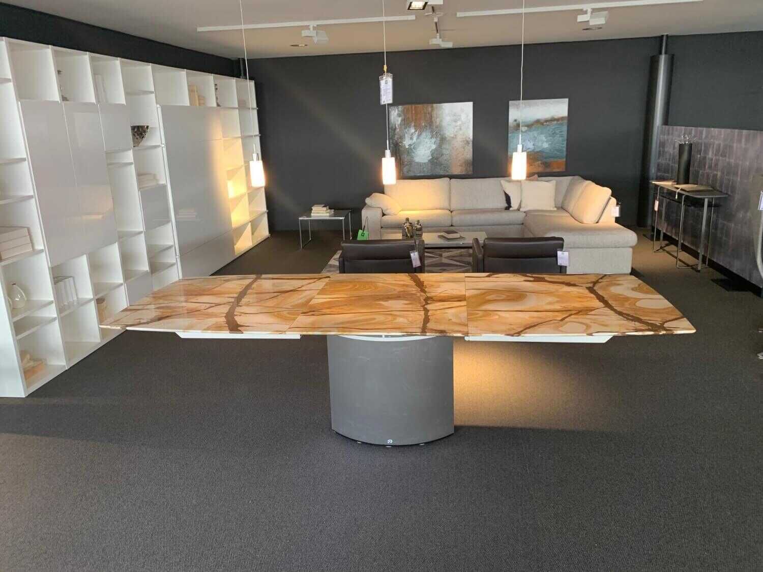 Draenert - Esstisch Adler Stonewood Poliert mit Hebemechanik Gestell Matt Geschliffen - 5