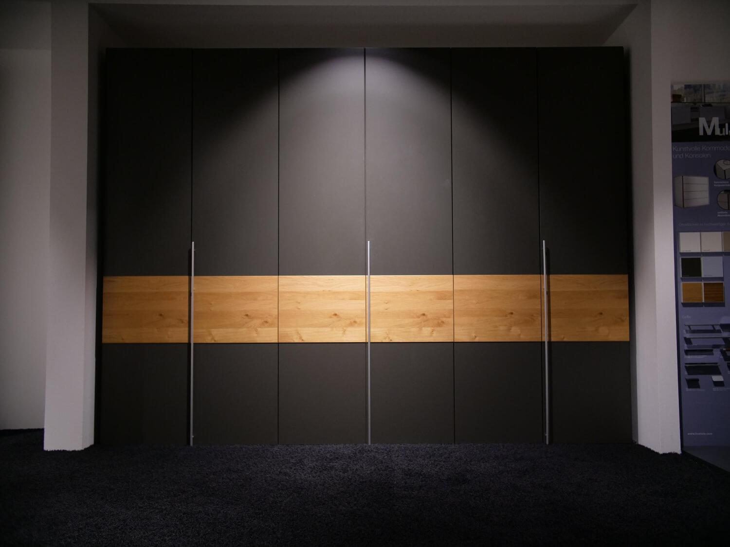 Hülsta - Kleiderschrank Mit Drehtüren Multi Forma II Lack Grau Eiche - 4
