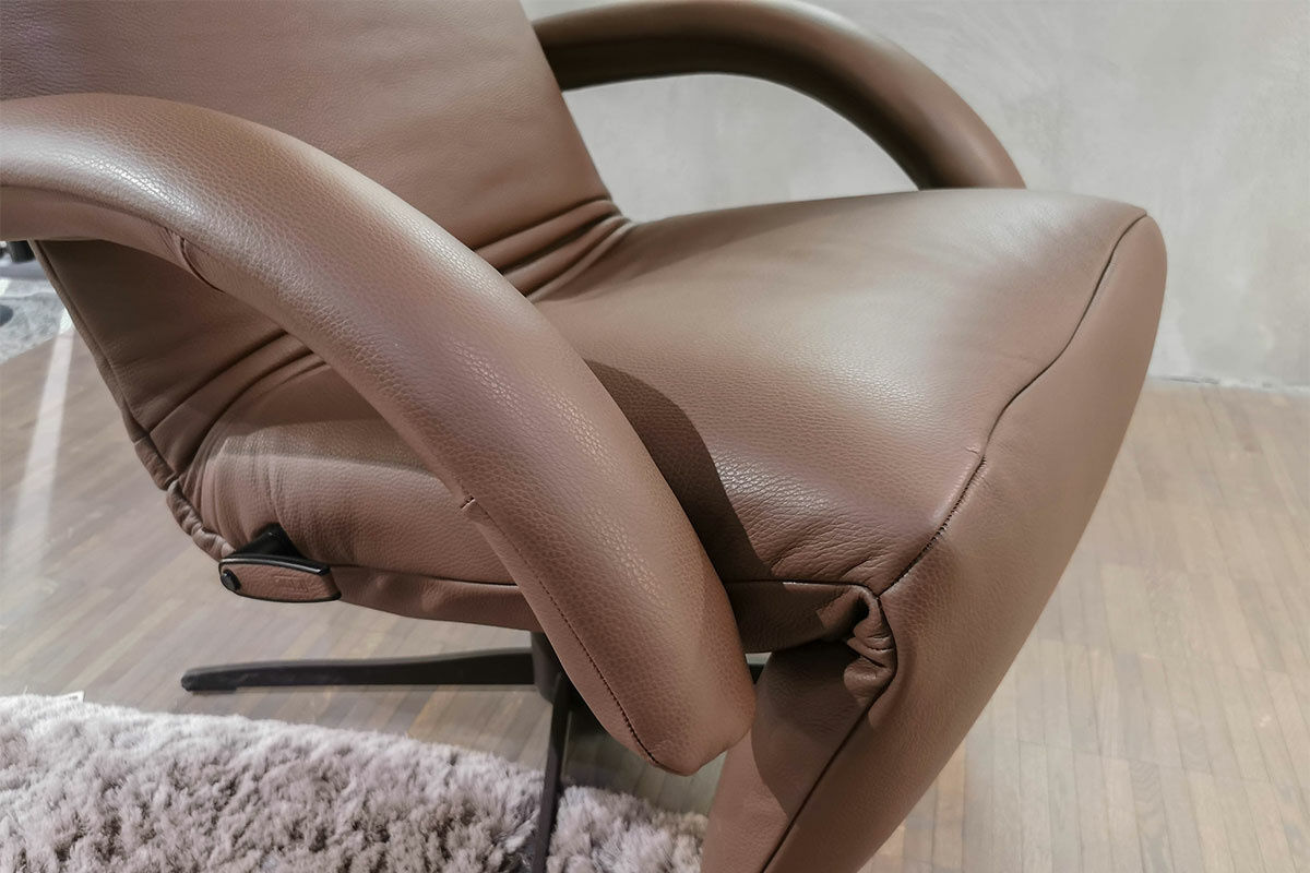 Jori - Relaxsessel Yoga Mono-Move Medi Leder Celia Truffo Dunkelbraun - 5