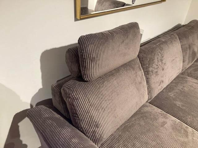 Natura - Ecksofa Rockport A Stoff Cord 83 Cacao Braun Füße Massivholz Geölt Inklusive Motorischem Sitzauszug - 7